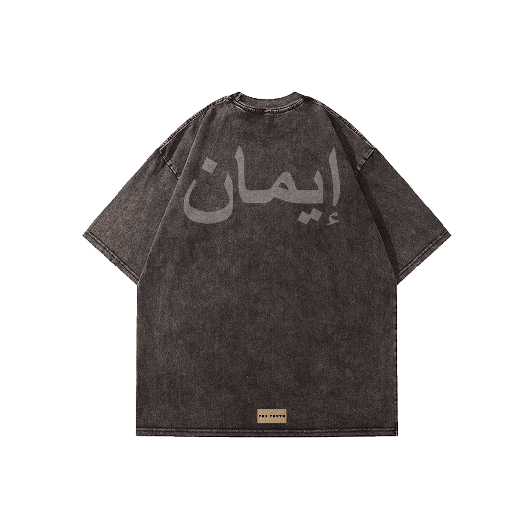 ARABIC WRITING (FAITH)<br>IMAN WASHED T-SHIRT